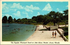 Florida Winter Haven Municipal Beach On Lake Silver 1966