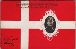 Kong Christian stod ved højen mast King Frederick VIII of Denmark Postcard C108