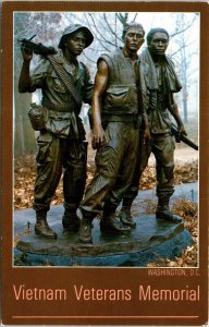 Vietnam Veterans Memorial Washington Dc Unposted Unused Postcard 