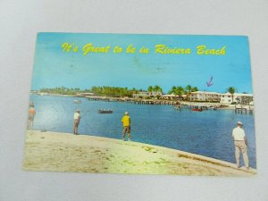 Postcard Vintage Florida FL Riviera Beach Atlantic Ocean Card PC