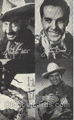 Lee Molassis White, Monte Hale, Johnny Downs, Gene Autry, Western Arcard Card...