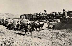 Union Pacific RR - Supply Trains at End of Track, Utah. Series 2 (1984 Repro)