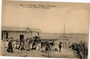 CPA AK Senegal-Saint Louis-Un mariage Chrétien d'Indigénes (235737)