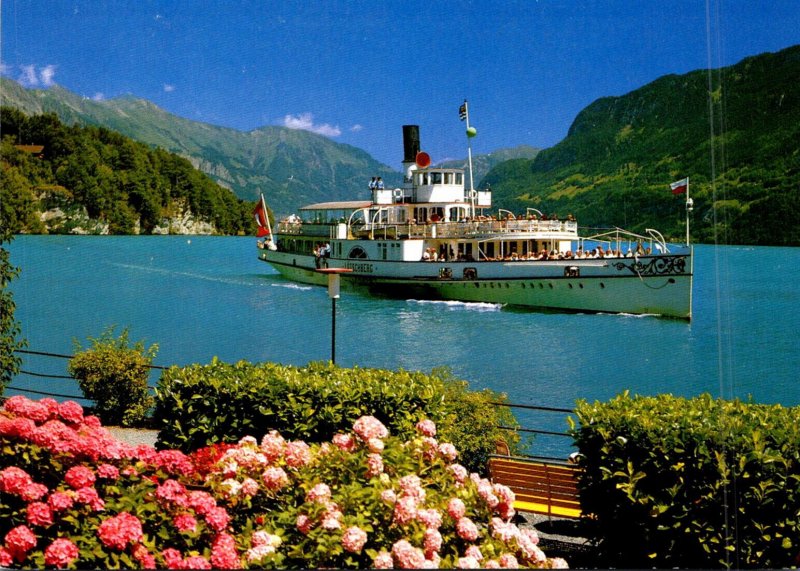 Switzerland Brienzersee Dampfschiff Loetschberg