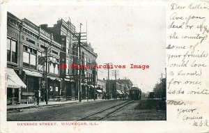 IL, Waukegan, Illinois, Genesee Street, Business Section, 1905 PM, Kropp