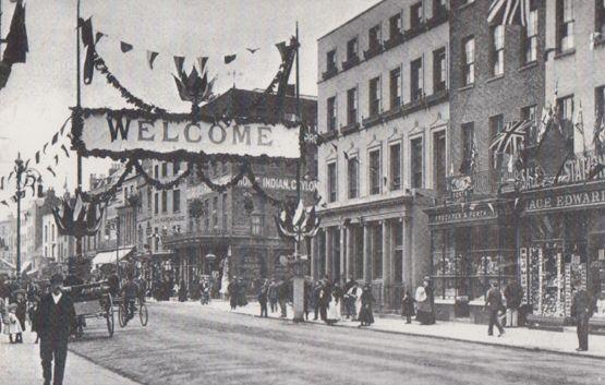 Cheltenham High Street in 1897 Prince Edward Royal Visit Gloucester Postcard