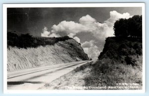RPPC MANCHESTER, Tennessee TN ~ Highway ROAD TO DIXIELAND c1950s Doak Postcard 