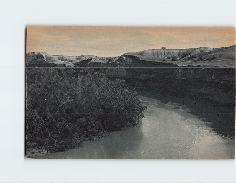 Postcard The mountains of Gilead behind the River Jordan