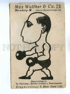195824 GERMAN BOXING ADVERTISING Walther w/ chain postcard