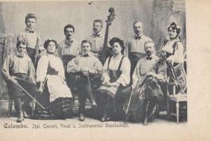 Colombo Perhaps Sri Lanka German Band Antique Music Postcard