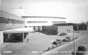 Autos Truck 1940s Laredo Mexico Garieta Gral Miguel Aleman RPPC Real photo 11415