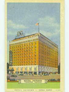 Unused Linen JAYHAWK HOTEL Topeka Kansas KS hr8554@