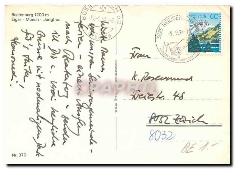 Postcard Modern Beatenberg Eiger Monch Jungfrau