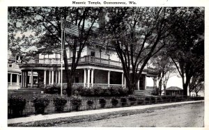 Oconomowoc, Wisconsin - The Masonic Temple - in 1930