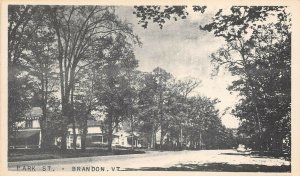 Brandon Vermont 1940s Postcard Park Street