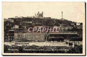 Postcard Old Lyon Courthouse and the Coteau de Fourviere