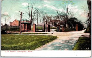 1907 United States Arsenal Springfield Massachusetts MA Posted Postcard