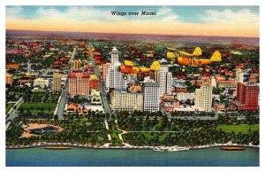 Postcard AERIAL VIEW SCENE Miami Florida FL AR5805