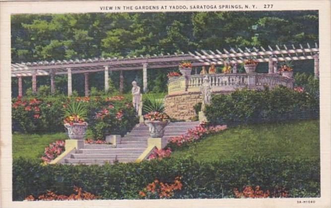 New York Saratoga Springs View In The Gardens At Yaddo 1934