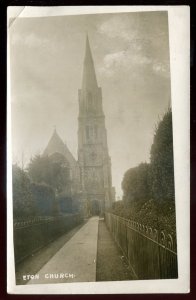 h2117 - ENGLAND Eton 1913 Church. Windsor. Real Photo Postcard by Jones
