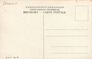 Postcard Fano Strandparti Denmark Flags on Beach