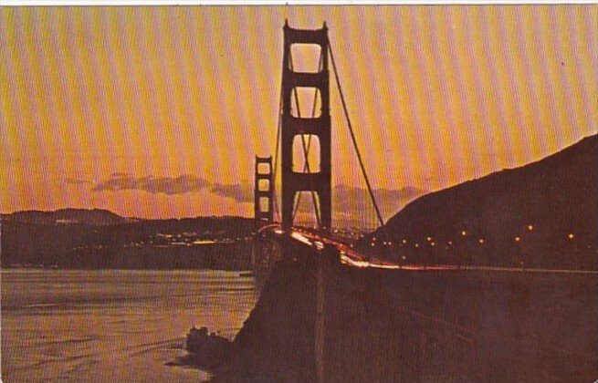 California San Francisco Golden Gate Bridge At Sundown