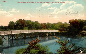 Kansas Wichita Riverside Park Woodman Bridge