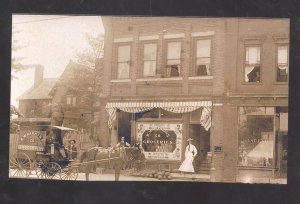 REAL PHOTO ASHEVILLE NORTH CAROLINA HORSE DRAWN WAGON OSTCARD COPY