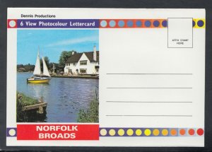 Norfolk Lettercard - 6 View Photocolour Lettercard of The Norfolk Broads  C897