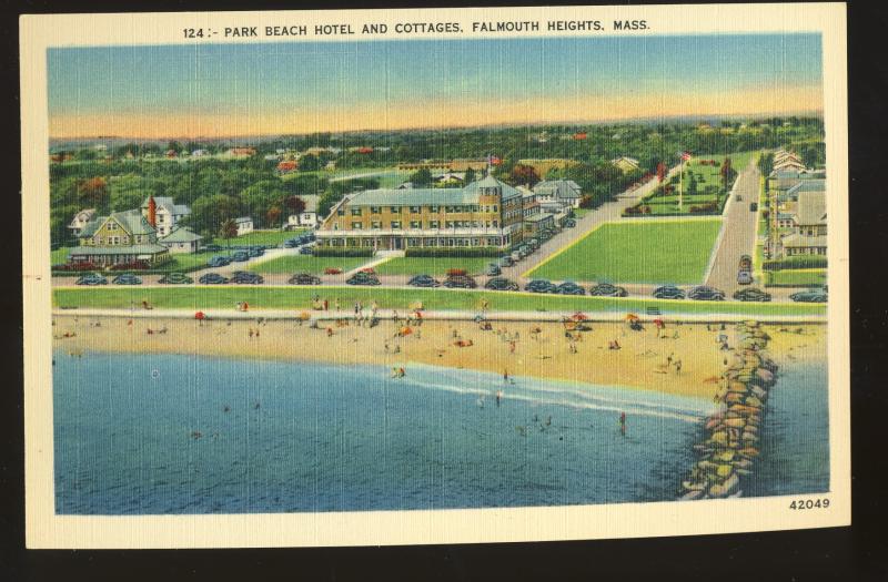 Falmouth Heights, Massachusetts/MA/Mass Postcard, Park Beach Hotel, Cape Cod #2