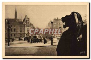 Postcard Old Paris Strolling Place Saint Michel