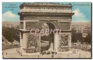 CARTE Postale Old Paris Arc de Triomphe