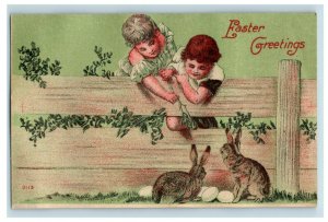 C.1905 Brown Easter Rabbits Bunnies Anthropomorphic Lot of 6 Postcards P2 