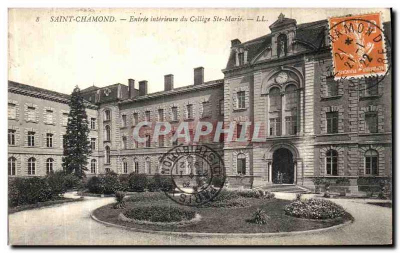 Old Postcard Saint Chamond Entree Inner College Ste Marie