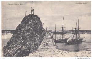 BUDE, Cornwall/ Sicilly Isles, England, 1900-1910's; Chapel Rock, Sail Ships