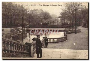 Old Postcard General view Dijon Square Darcy