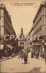 Paris Old Postcard The Rougemont street and the counter d & # 39escompte