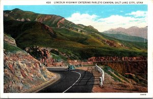 USA Lincoln Highway Entering Parleys Canyon Salt Lake City Utah Linen C027