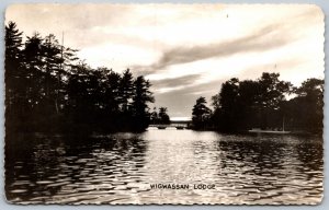 Postcard RPPC c1959 Muskoka Ontario Wiggy Wigwassan Lodge Scenic Sunset View