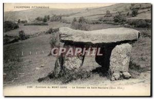 Old Postcard Menhir Dolmen Environs Mont Dore dolmen Saint Nectaire