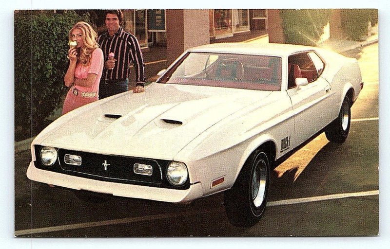 1972 FORD MUSTANG MACH 1 ~ Two Door SPORTSROOF  Car Advertising  Postcard