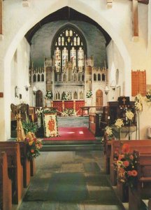 Wales Postcard - interior of St Illtud Church, Llantwit Major     RR8568