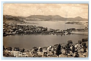 AERIAL VIEW OF NEWPORT VERMONT VT REAL PHOTO RPPC POSTCARD (GW17)
