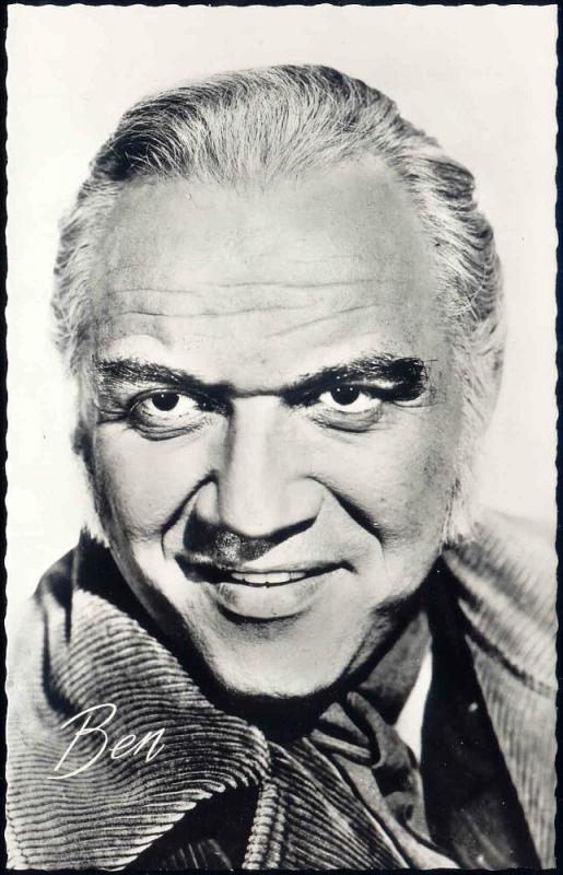 BONANZA Movie Star Postcard, Ben Cartwright, Actor Lorne Greene (1960s) RPPC (2)