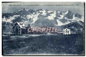 Old Postcard Dauphine Lautaret (2075 m) Hotels and Massif Combeynot