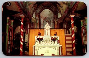 Painted Church Interior Hawaiian First Catholic Church Kona HI Postcard D22