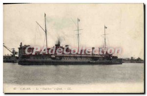 Old Postcard Calais Boat Quay Guichen