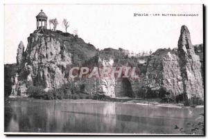 Old Postcard Paris Buttes Chaumont