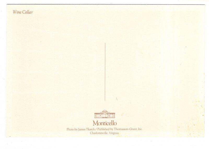 Wine Cellar, Monticello, Charlottesville, Virginia