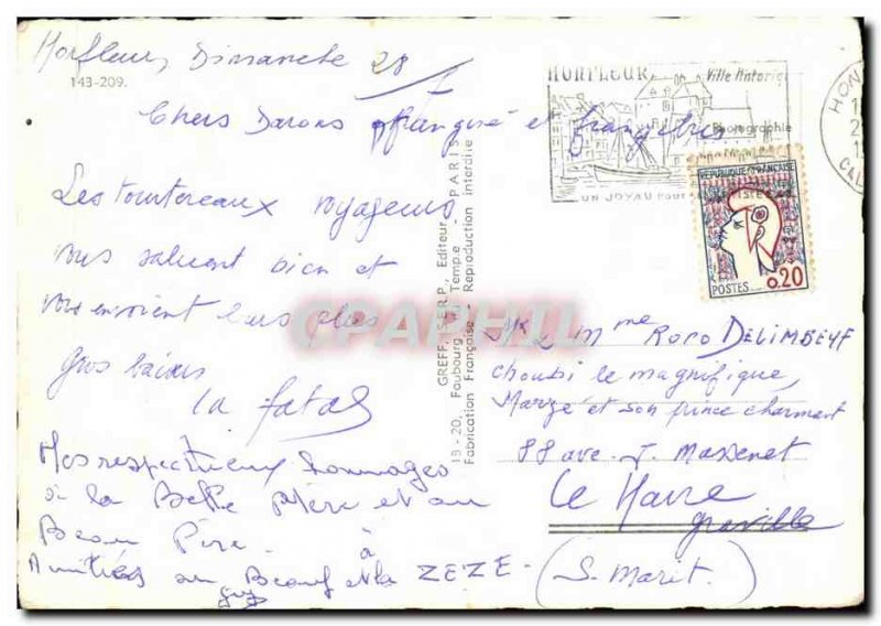 Modern Postcard Honfleur Lieutenancy Les Vieilles Maisons du Quai